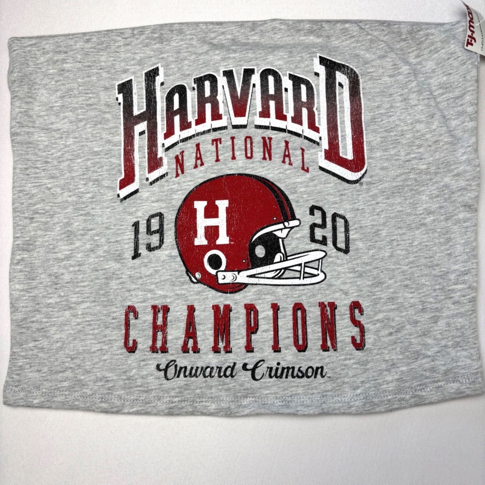 Harvard University National Champions 1920 Tube Top Heather Gray Medium NWT